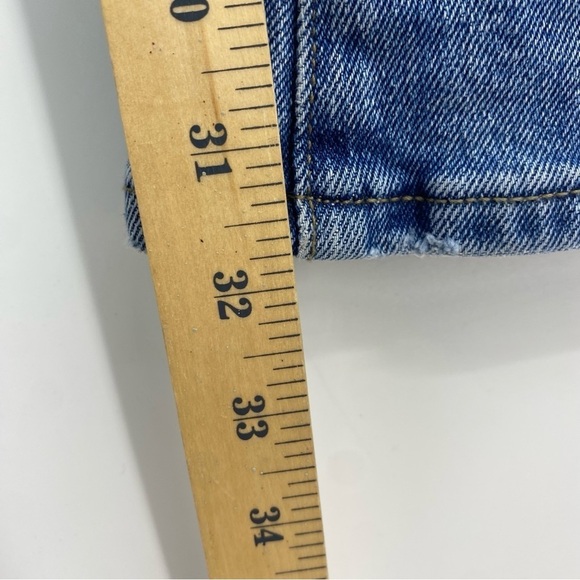 HALE Lea High Waisted Flare leg Side Zip Jeans Sz 27 medium wash - Picture 14 of 14